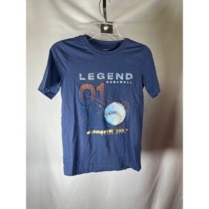 Carters Kid Boys Blue Legend Baseball 01 GraphicTeeShirtSize 12/12A Short Sleeve